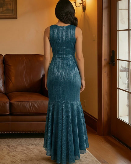 Scoop Neck Tulle High Low Corset Mother of the Bride Dresses