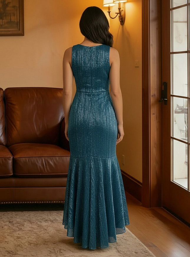 Scoop Neck Tulle High Low Corset Mother of the Bride Dresses