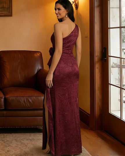 Jacquard One Shoulder Mother of the Bride Dresses