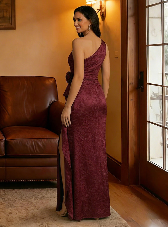 Jacquard One Shoulder Mother of the Bride Dresses