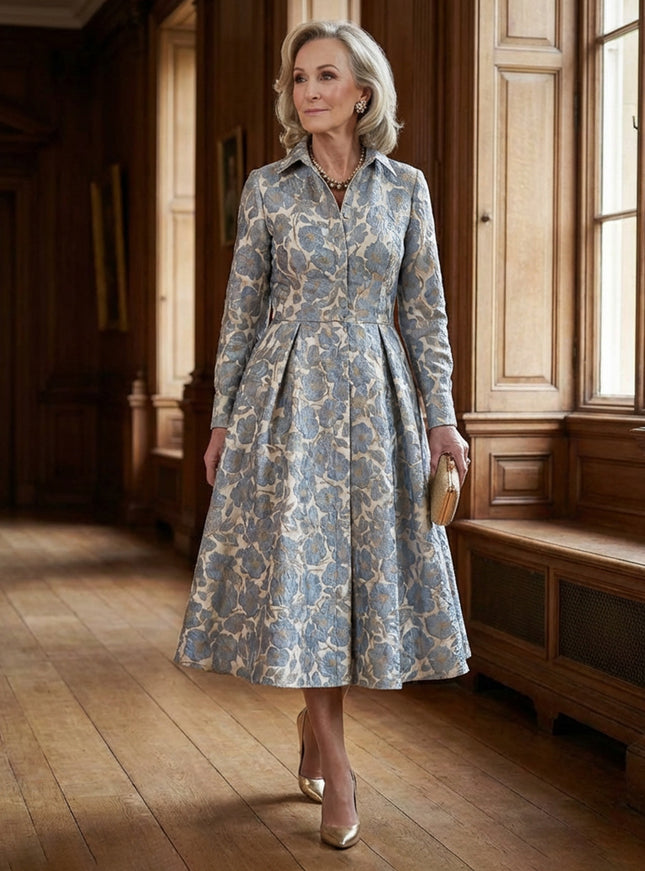 Mother of the Bride & Groom Dress Wedding Guest Gown A Line Corset Floral