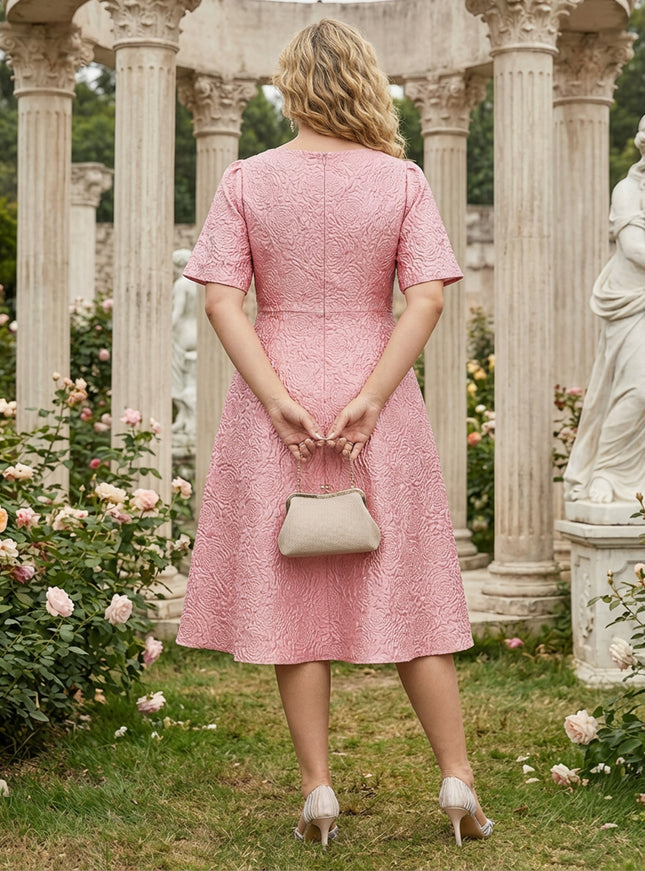 Mother of the Bride & Groom Dress Wedding Guest Gown A Line Corset V Neck Floral