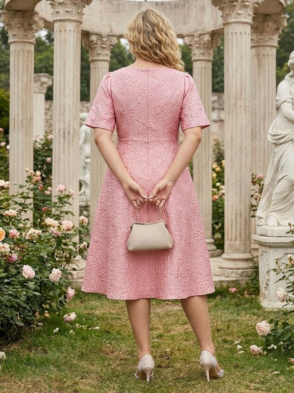 Mother of the Bride & Groom Dress Wedding Guest Gown A Line Corset V Neck Floral