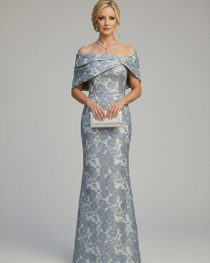 Mother of the Bride & Groom Dress Mermaid Corset Off the Shoulder Floral