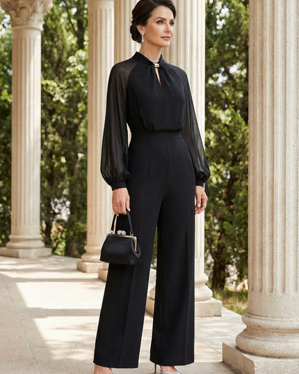 Mother of the Bride & Groom Pant Suit Corset Long Sleeves Satin