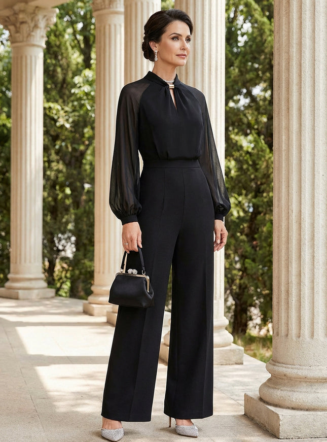 Mother of the Bride & Groom Pant Suit Corset Long Sleeves Satin