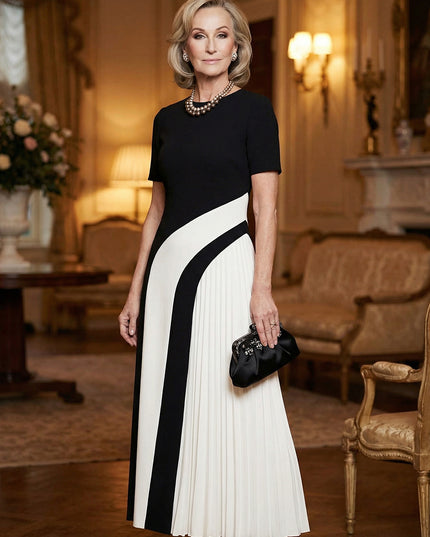 Mother of the Bride & Groom Dress Formal Gown A Line Pleated Corset Satin