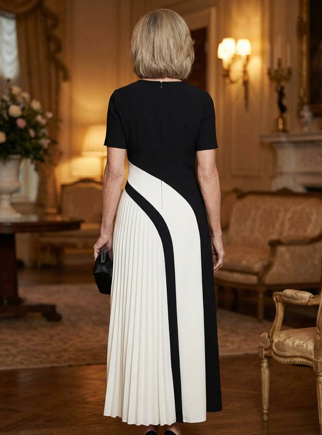 Mother of the Bride & Groom Dress Formal Gown A Line Pleated Corset Satin