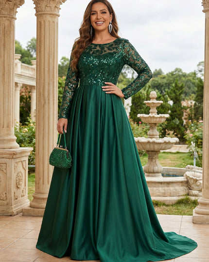 Mother of the Bride & Groom Dress Corset A Line Pleats Scoop Neck Satin