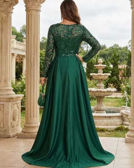 Mother of the Bride & Groom Dress Corset A Line Pleats Scoop Neck Satin