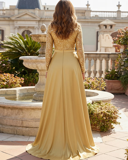 Mother of the Bride & Groom Pant Suit A Line Pleats V Neck Corset Satin