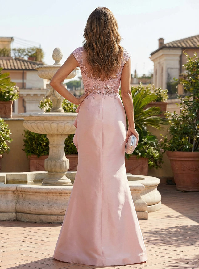 Mermaid Mother of the Bride & Groom Dresses with Ruffles & Lace Appliques