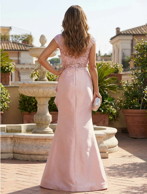 Mermaid Mother of the Bride & Groom Dresses with Ruffles & Lace Appliques