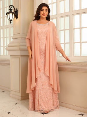 Laces Sheath Scoop Neck Mother of the Bride Dresses