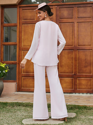 2 Pieces Chiffon Mother of the Bride & Groom Pantsuit