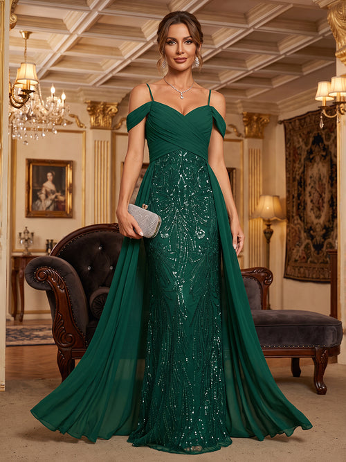 Chiffon A Line Spaghetti Straps Lace Appliques Ruched Mother of the Bride Dresses