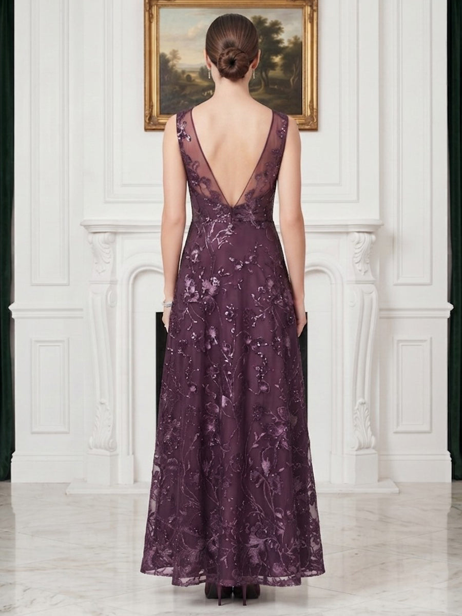 Tulle A Line Jewel Neck High Waist  Mother of the Bride Dresses