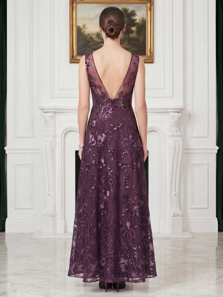 Tulle A Line Jewel Neck High Waist  Mother of the Bride Dresses