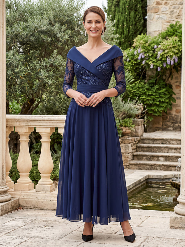 Chiffon A Line Off the Shoulder Ruched Waist  Mother of the Bride Dresses