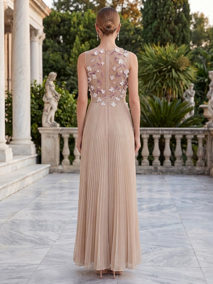 Tulle A Line Jewel Neck Lace Appliques Sash Mother of the Bride Dresses