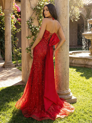 Lace Appliques Sweetheart Pleated Prom Dresses with Slit