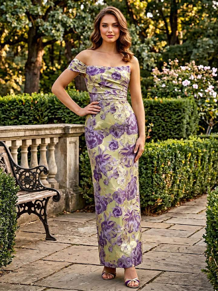 Jacquard Mermaid Off the Shoulder Corset Evening Dresses