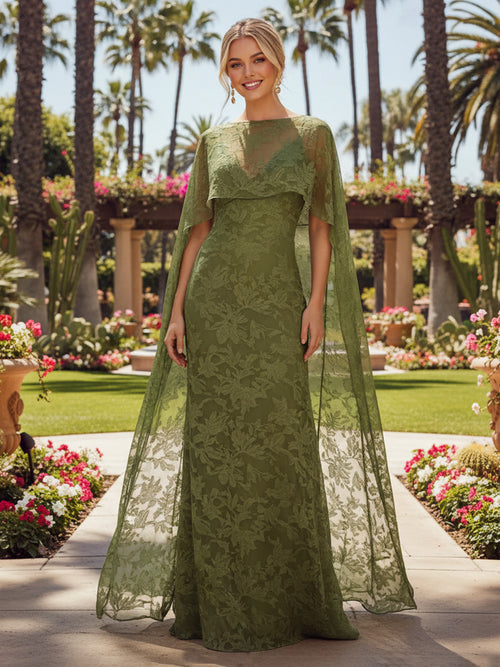 Tulle A Line Scoop Neck Floral Formal Dresses