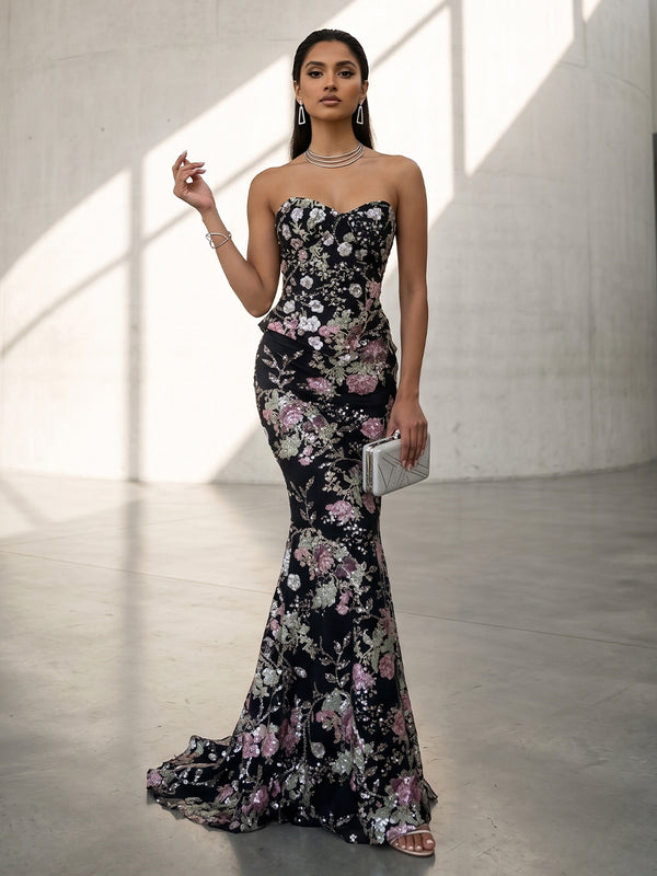 Tulle Mermaid Sweetheart Corset Evening Dresses
