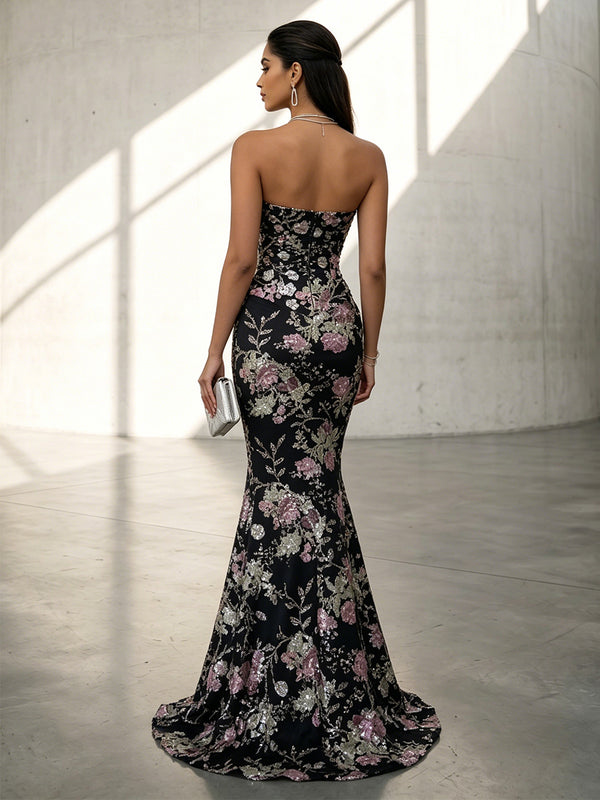Tulle Mermaid Sweetheart Corset Evening Dresses