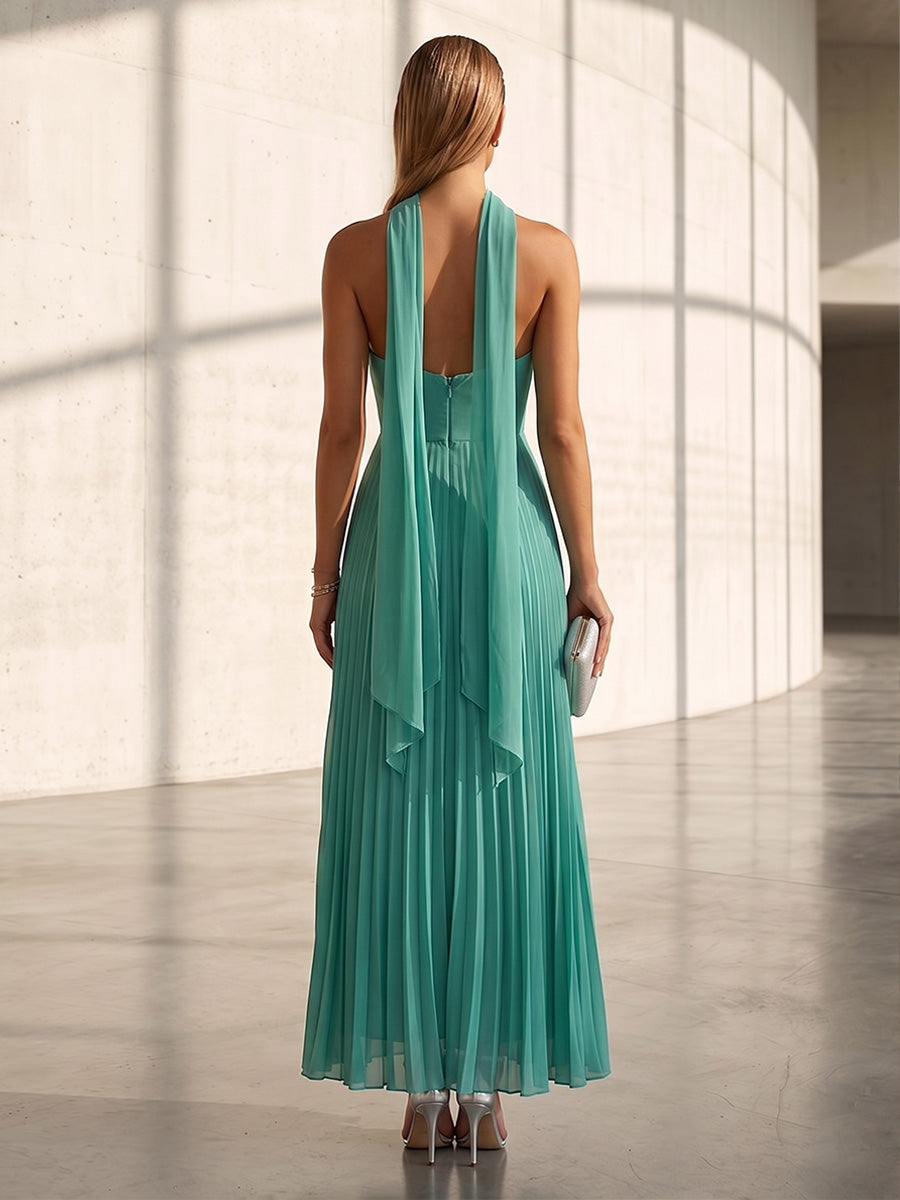 low cut formal dress V Neck Backless Black Satin Long Prom Dress, Backless Black Formal Dre –  abcprom main image 1