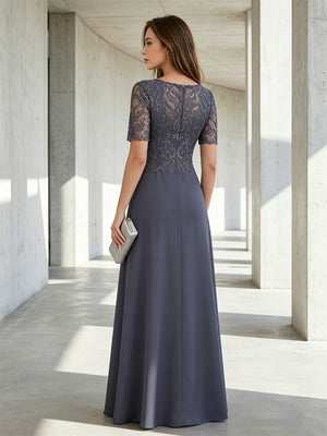 Satin Mermaid Scoop Neck Corset Lace Appliques Formal Dresses for Women