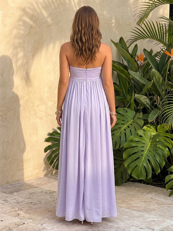 Chiffon A Line Sweetheart Ruched Twisted Formal Dresses