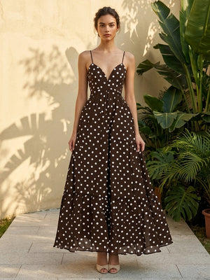 Chiffon A Line V Neck Spaghetti Straps Corset Formal Dresses