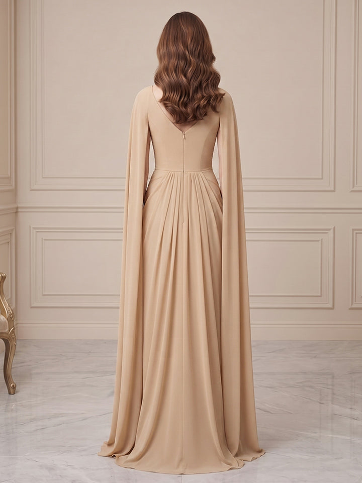 Chiffon A Line Sweetheart with Cape Formal Dresses