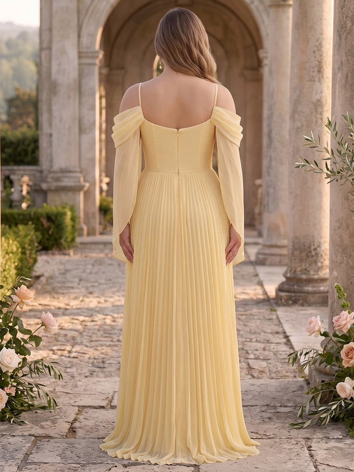 Chiffon Sheath Plus Size Off the Shoulder Corset Waist Formal Dresses