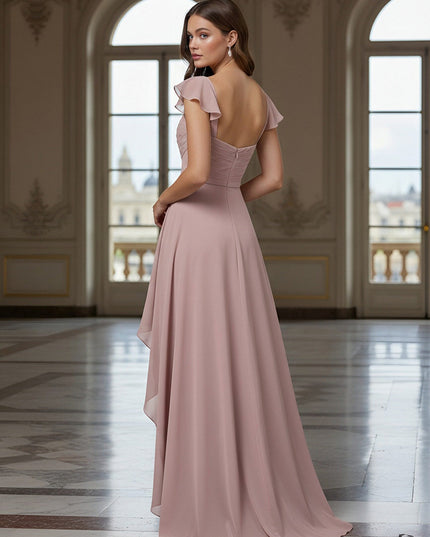 A Line Sweetheart Ruffled Simple Bridesmaid Dresses