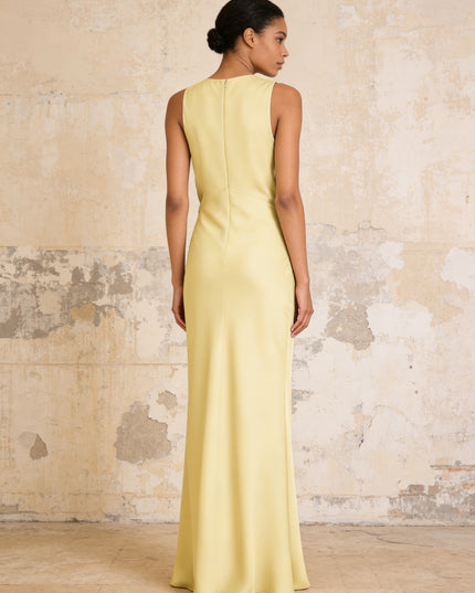 Satin Cowl Neck Mermaid Maxi Bridesmaid Dresses