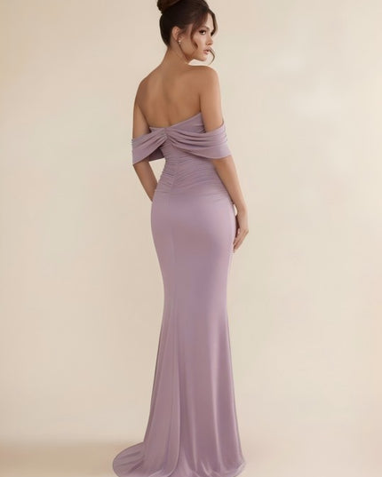 Mermaid Pleated One Shoulder Chiffon Wedding Guest Dresses