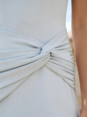 Jersey Simple Scoop Neck Long Formal Dresses