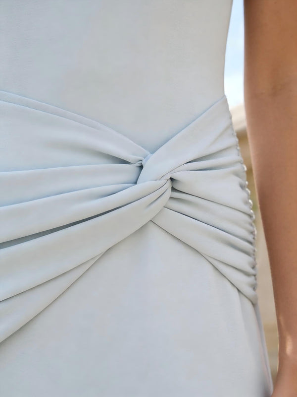Jersey Simple Scoop Neck Long Formal Dresses