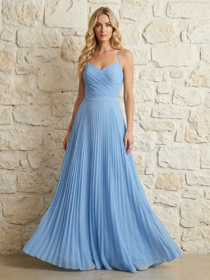 Chiffon Sweetheart Spaghetti Straps Bridesmaid Dresses