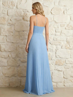 Chiffon Sweetheart Spaghetti Straps Bridesmaid Dresses