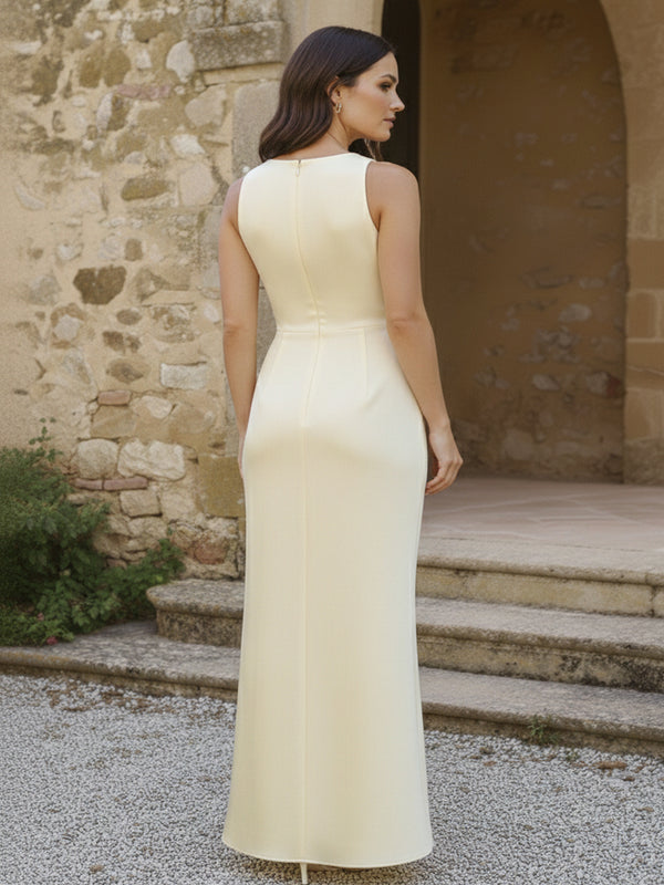 Strapless Sleeveless Satin Mermaid Bridesmaid Dresses