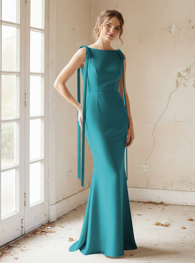 Strapless Satin Mermaid Bridesmaid Dresses for Women