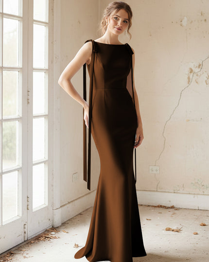 Strapless Satin Mermaid Bridesmaid Dresses for Women