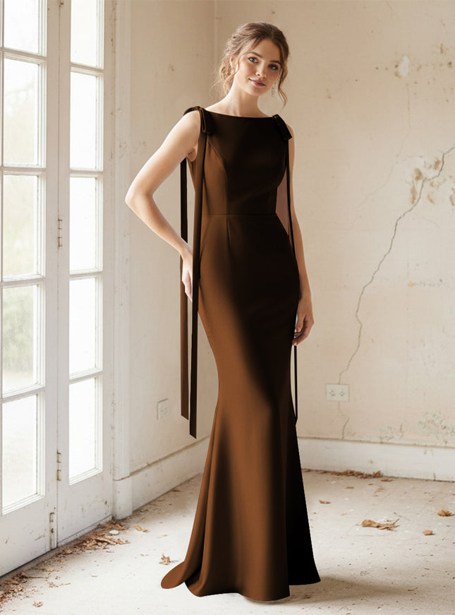 Strapless Satin Mermaid Bridesmaid Dresses for Women