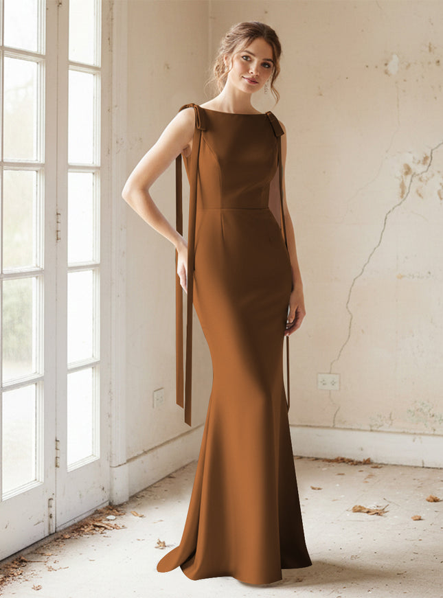 Strapless Satin Mermaid Bridesmaid Dresses for Women