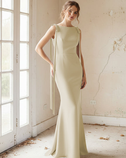 Strapless Satin Mermaid Bridesmaid Dresses for Women