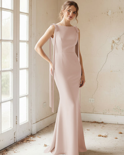 Strapless Satin Mermaid Bridesmaid Dresses for Women