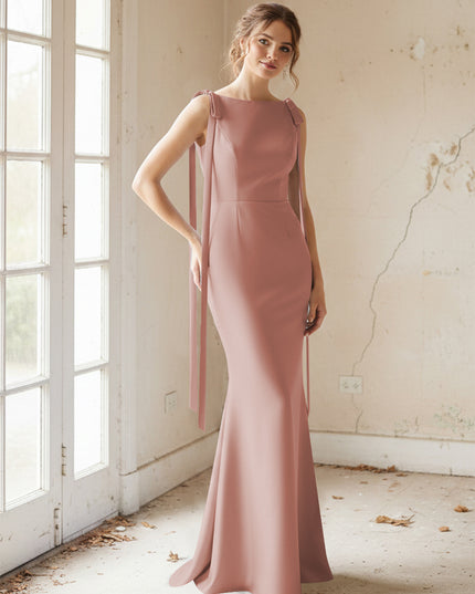 Strapless Satin Mermaid Bridesmaid Dresses for Women